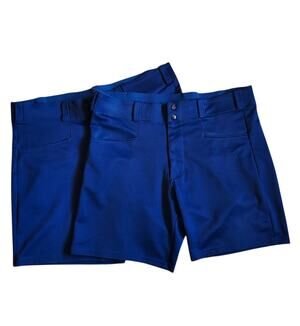 Teamwork Athletic Apparel Coaching Softball Football Shorts Blue Qty 2 Sz 40-42
